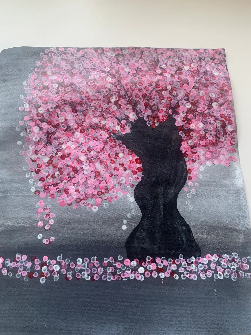 Blossoms of Serenity: A Vibrant Cherry Tree in Bloom