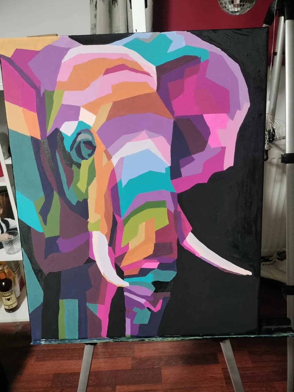 Vibrant Elephant: A Colorful Tribute to Nature's Majesty