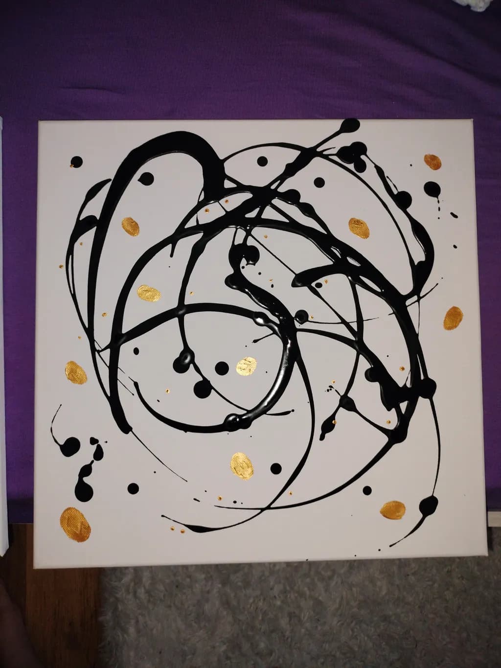 Whispers of Gold: A Dance of Black and White Elegance