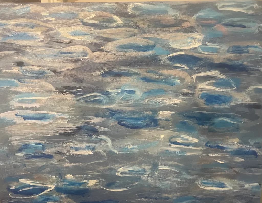 Whispers of the Ocean: A Serene Dance of Blues and Grays