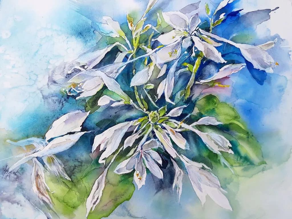 Blue Botanical Bloom