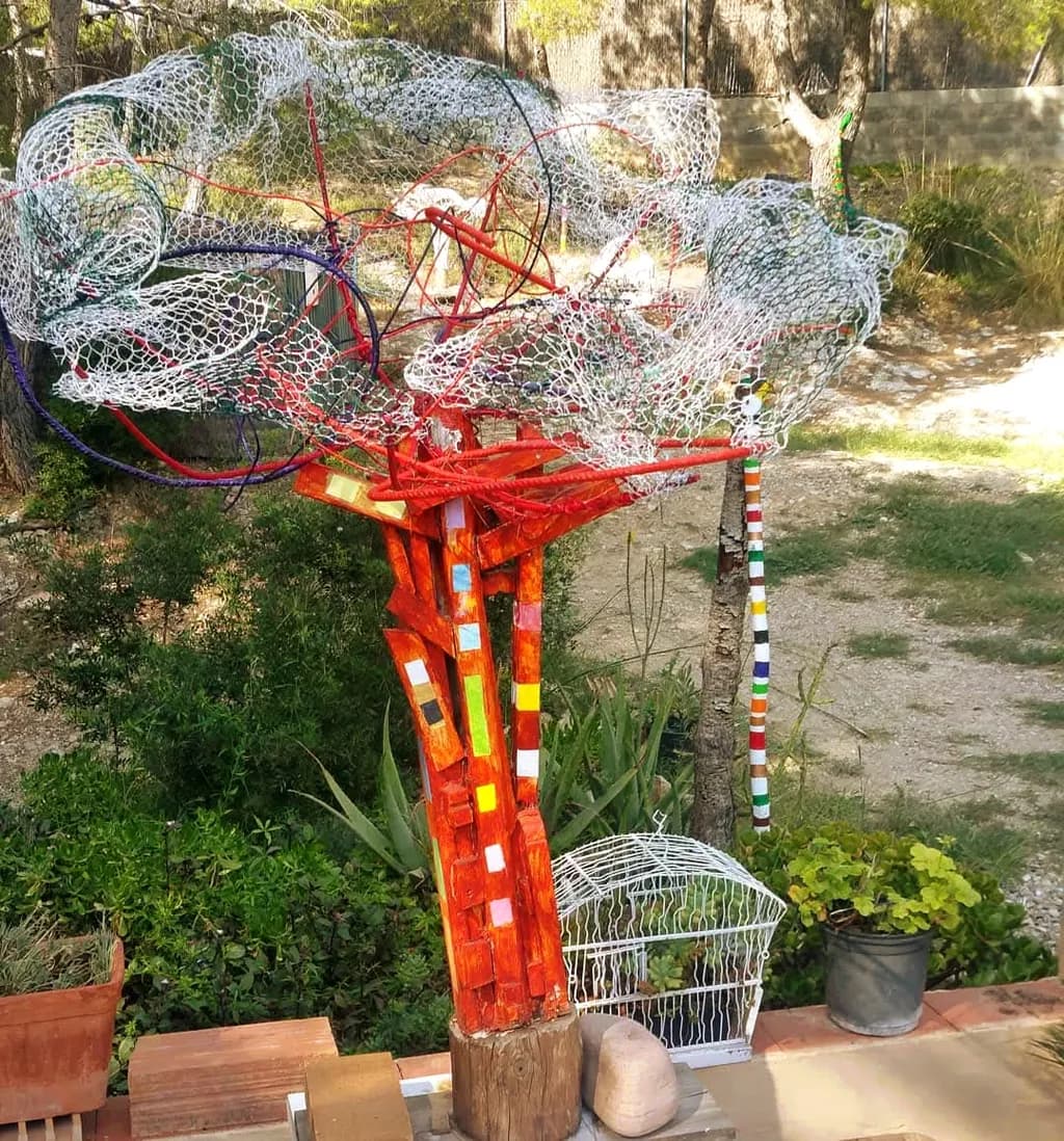 Whimsical Nature: A Colorful Sculpture of Life and Imagination