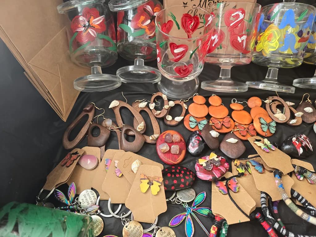 Whimsical Artisan Jewelry and Hand-Painted Glassware Collection: A Celebration of Color and Craftsmanship
