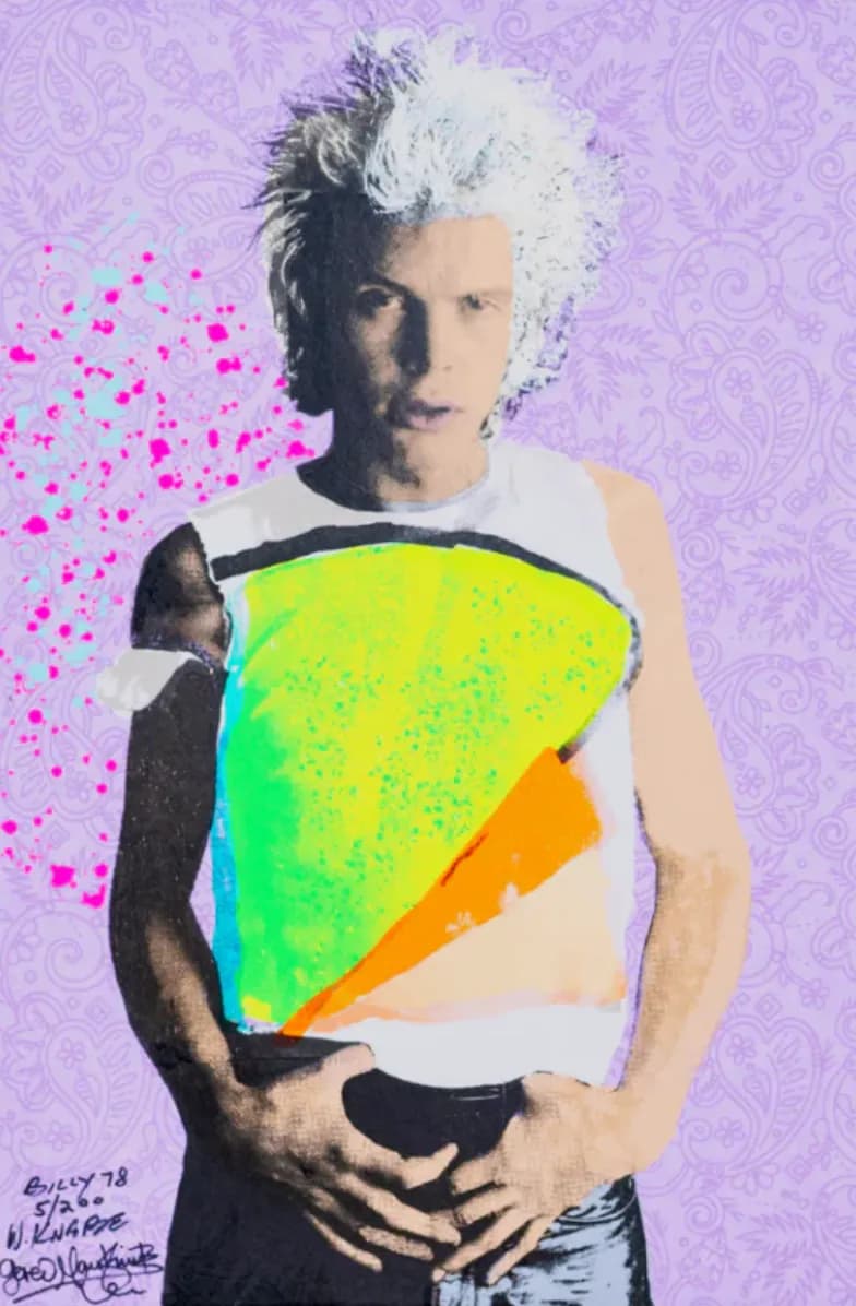 Vibrant Echoes: A Retro Portrait of Bold Expression
