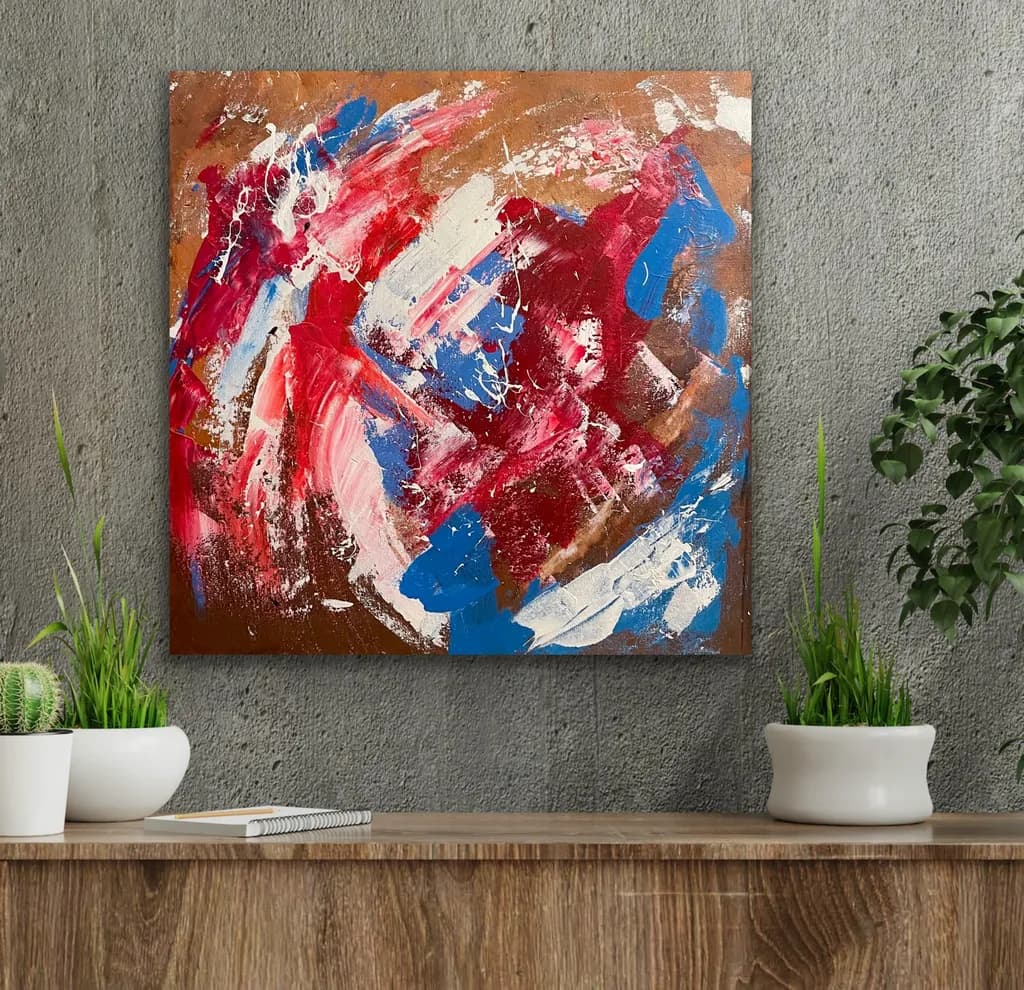 Vibrant Whirl: An Abstract Dance of Color and Texture