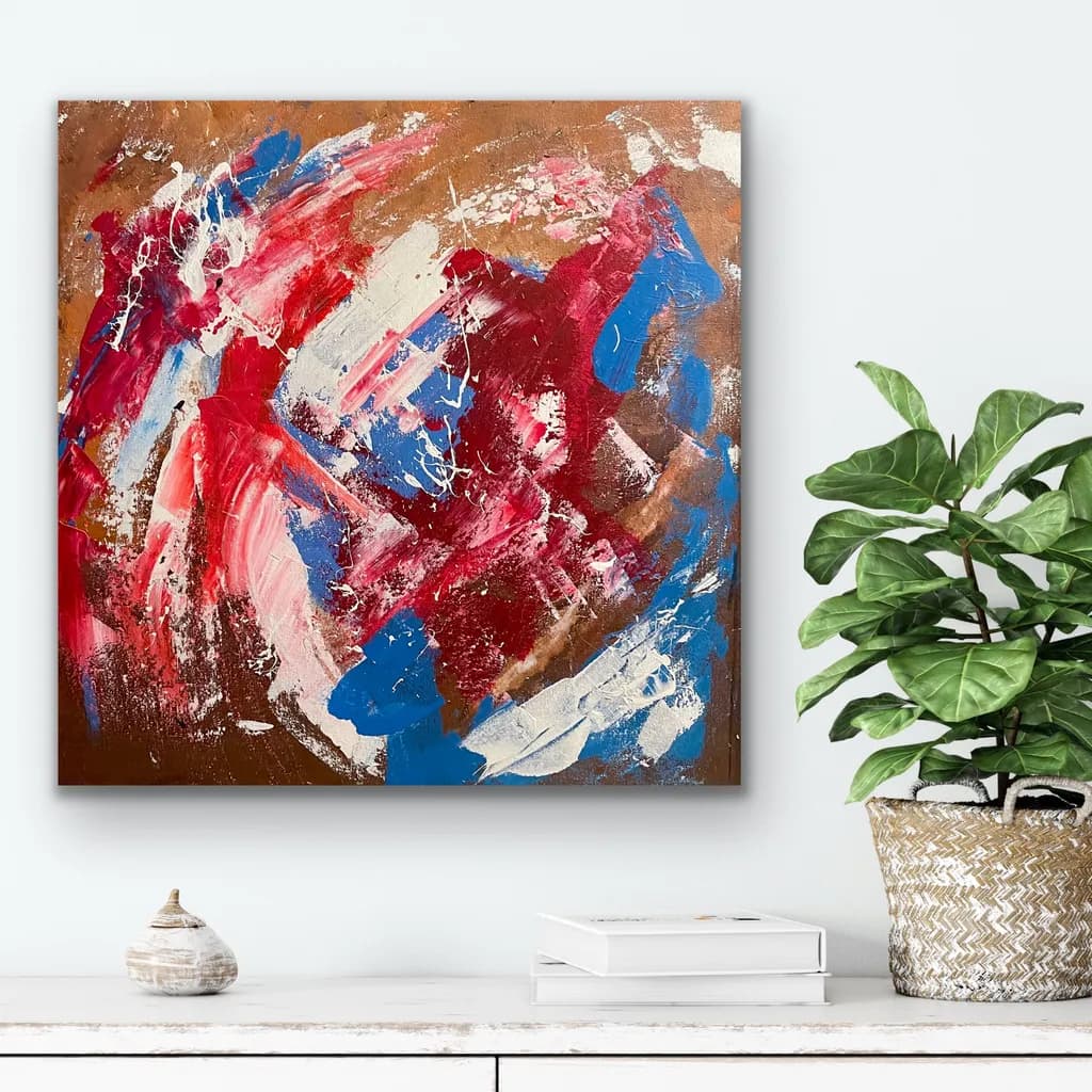 Vibrant Whirl: An Abstract Dance of Color and Texture