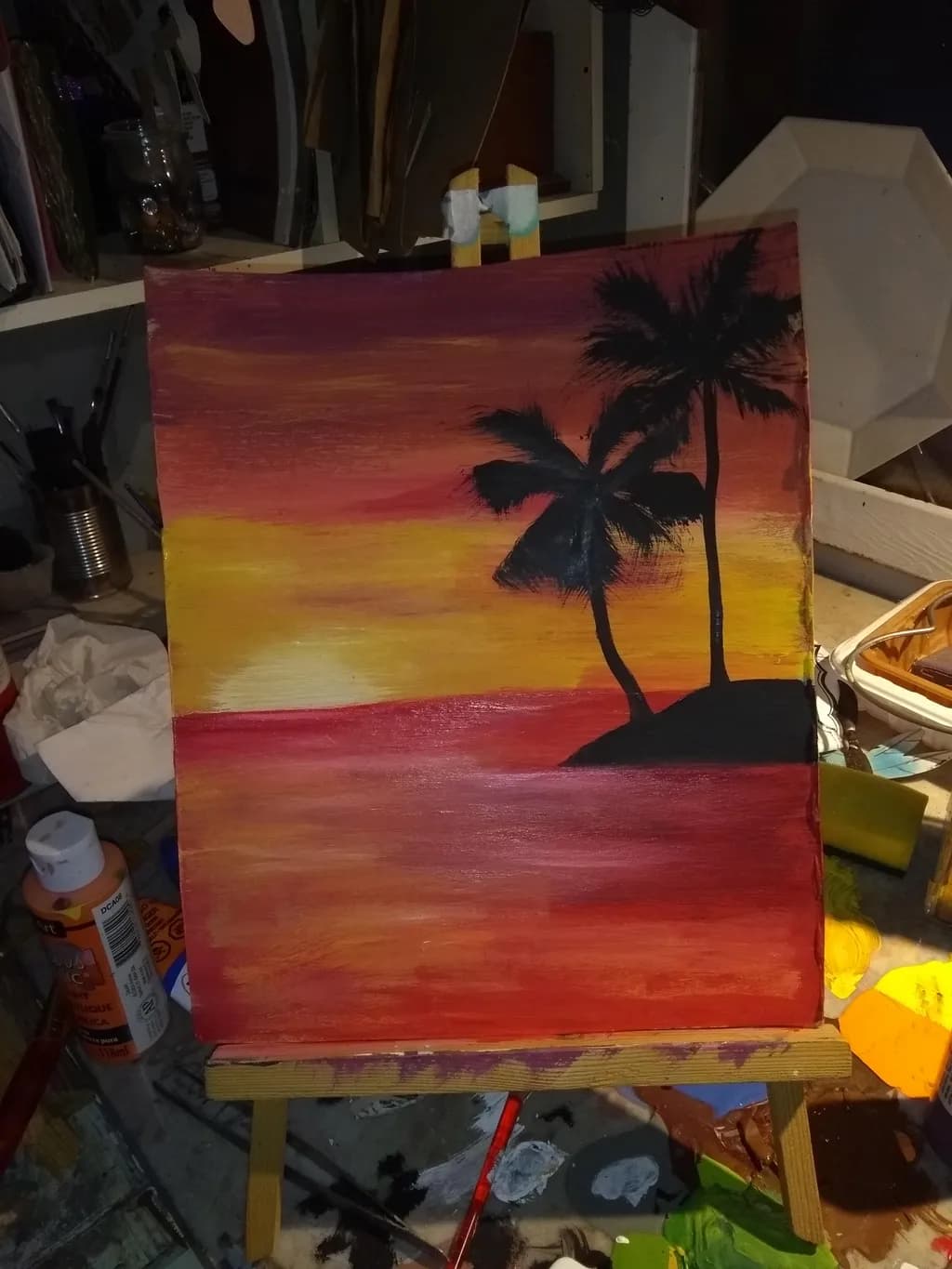 Tropical Sunset Silhouette