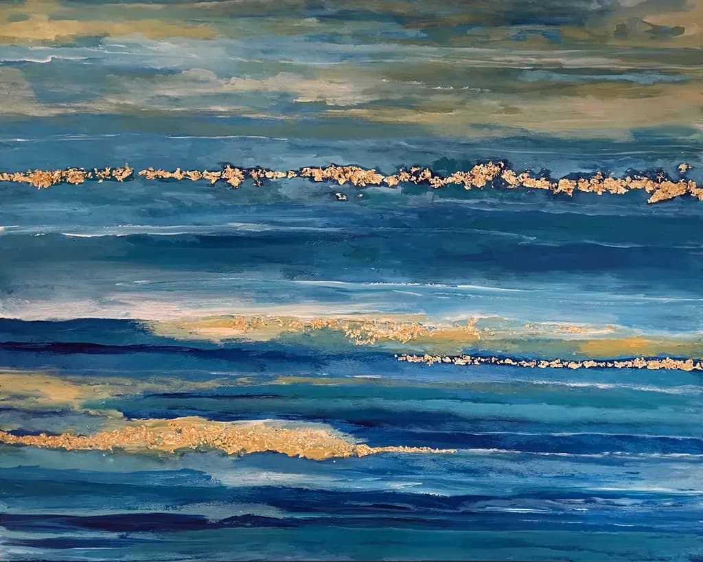 Serenity in Blue: An Abstract Oceanic Journey
