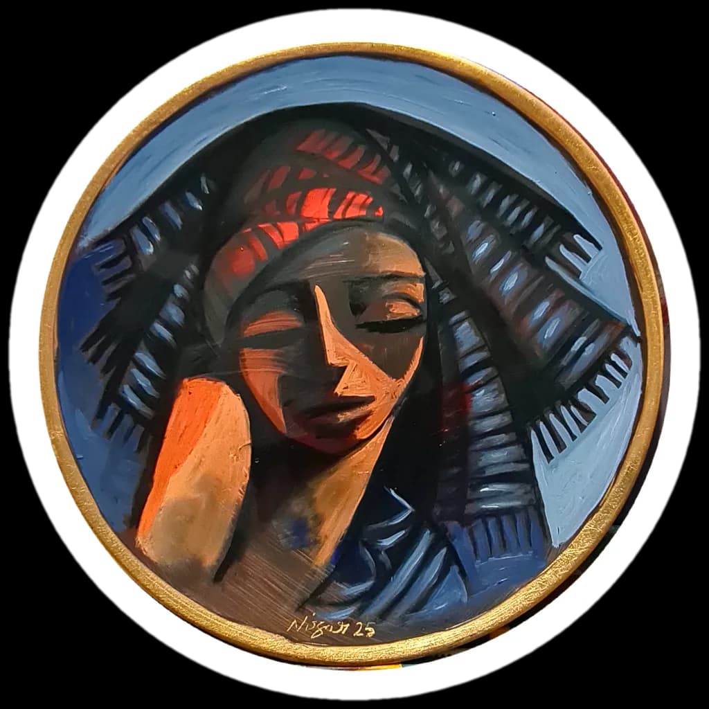 Whispers of Serenity: A Portrait of Contemplation and Grace