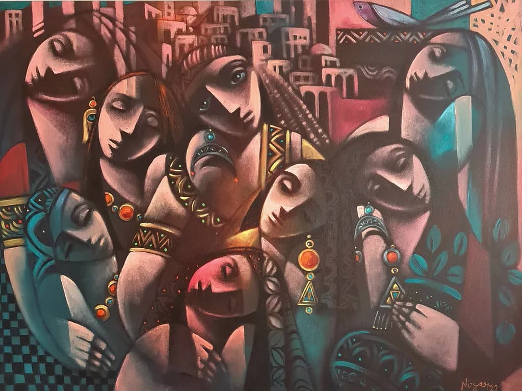 Embracing Community: A Colorful Expression of Emotion in Abstract Art