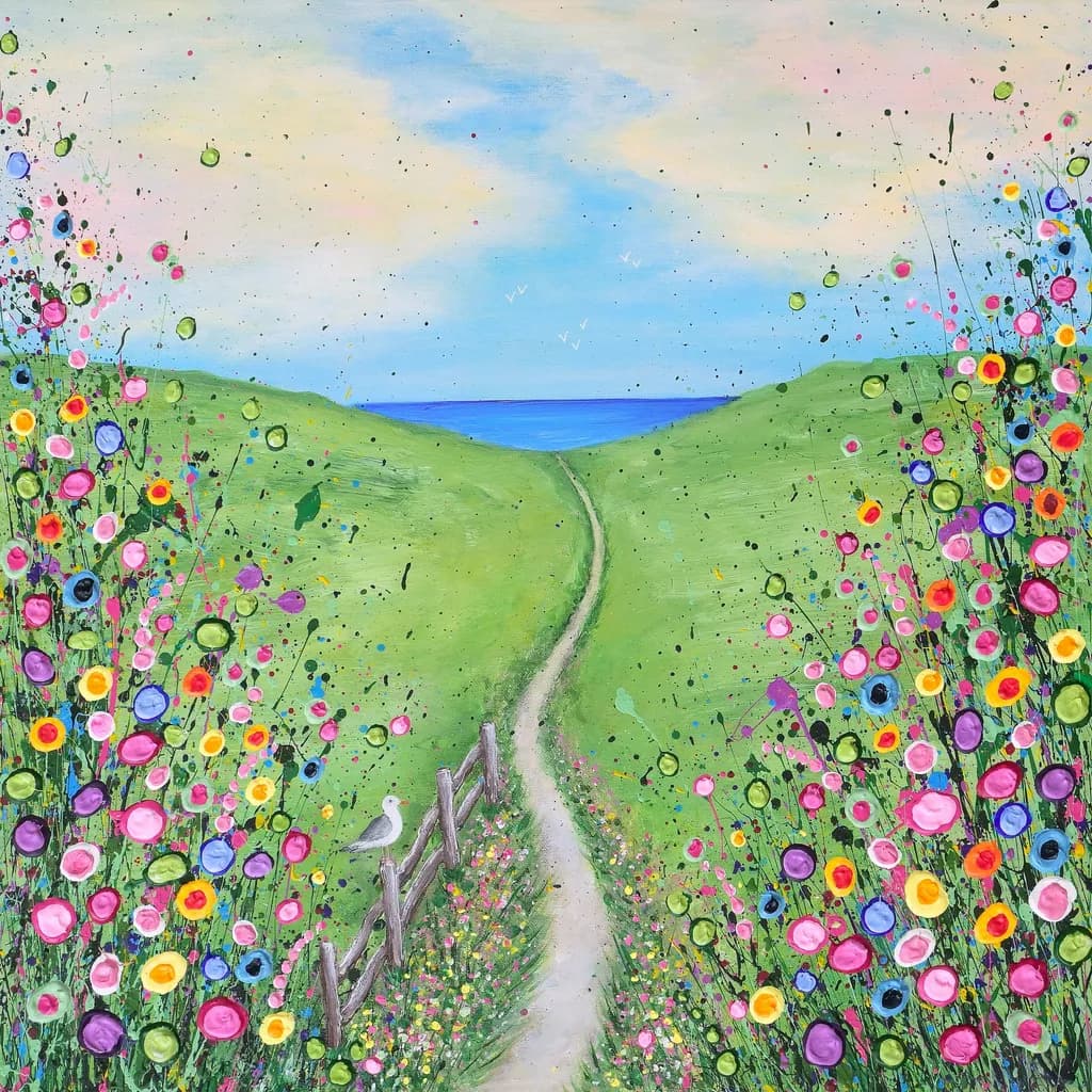 Whispers of Spring: A Colorful Pathway to the Sea