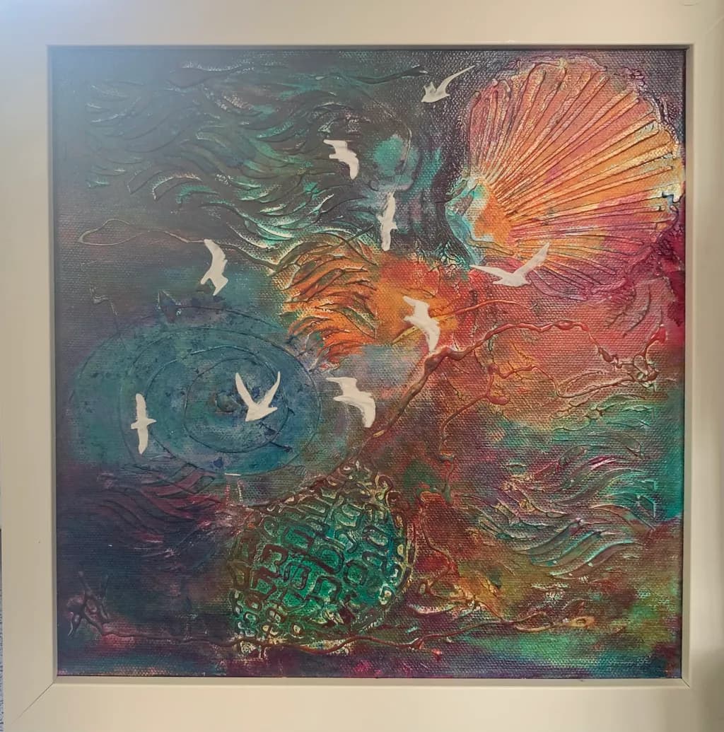 Whimsical Waves: A Vibrant Journey Through Abstract Marine Textures