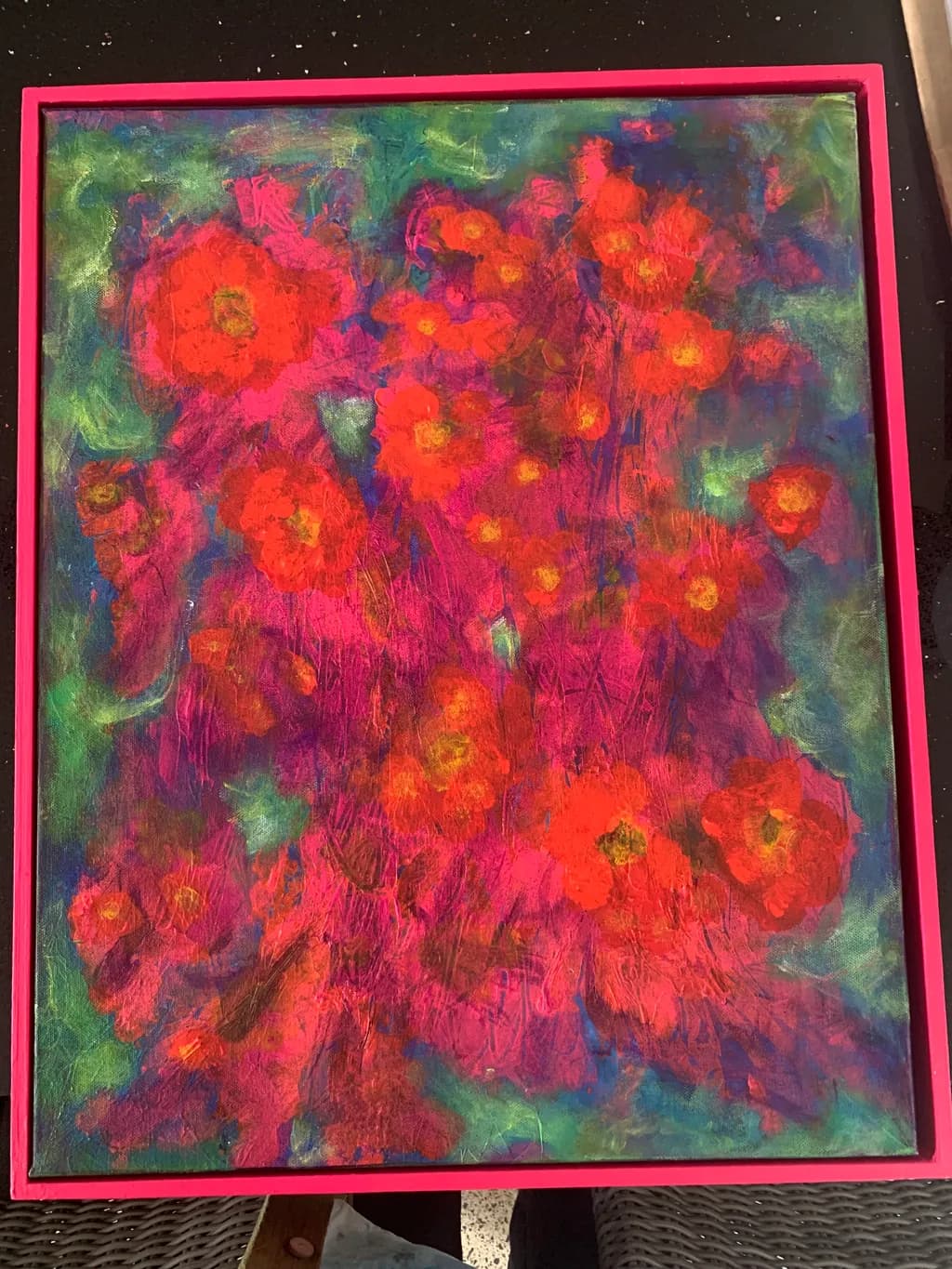 Vibrant Blossoms: An Abstract Celebration of Color and Texture