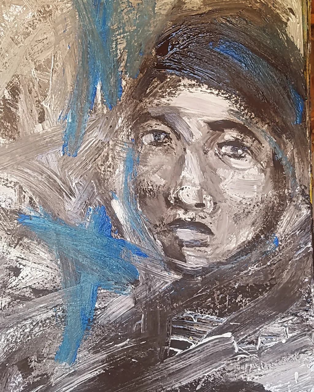 Whispers of Emotion: A Portrait in Abstract Layers