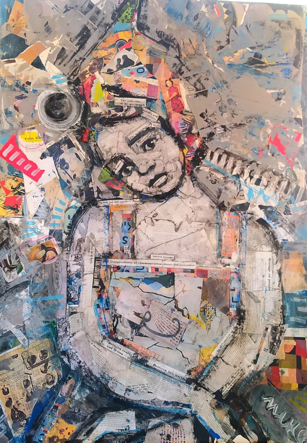 Whispers of Innocence: A Mixed Media Exploration of Childhood and Expression