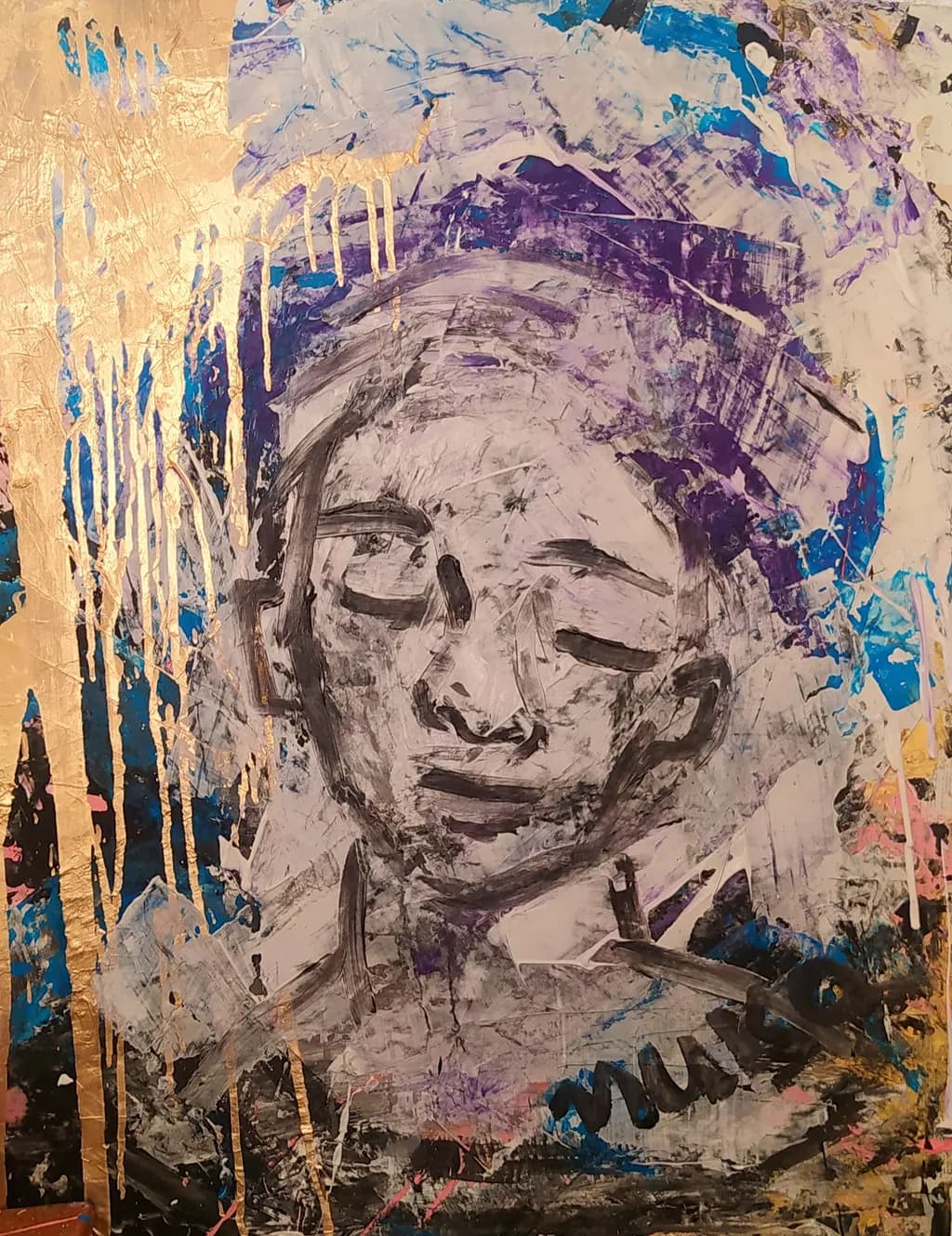 Emotive Echoes: A Colorful Abstract Portrait of Expression and Identity