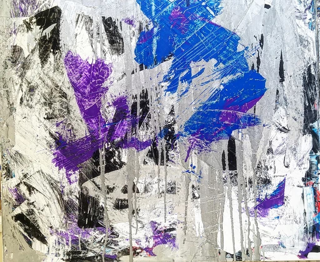 Vibrant Chaos: An Abstract Symphony of Color and Texture