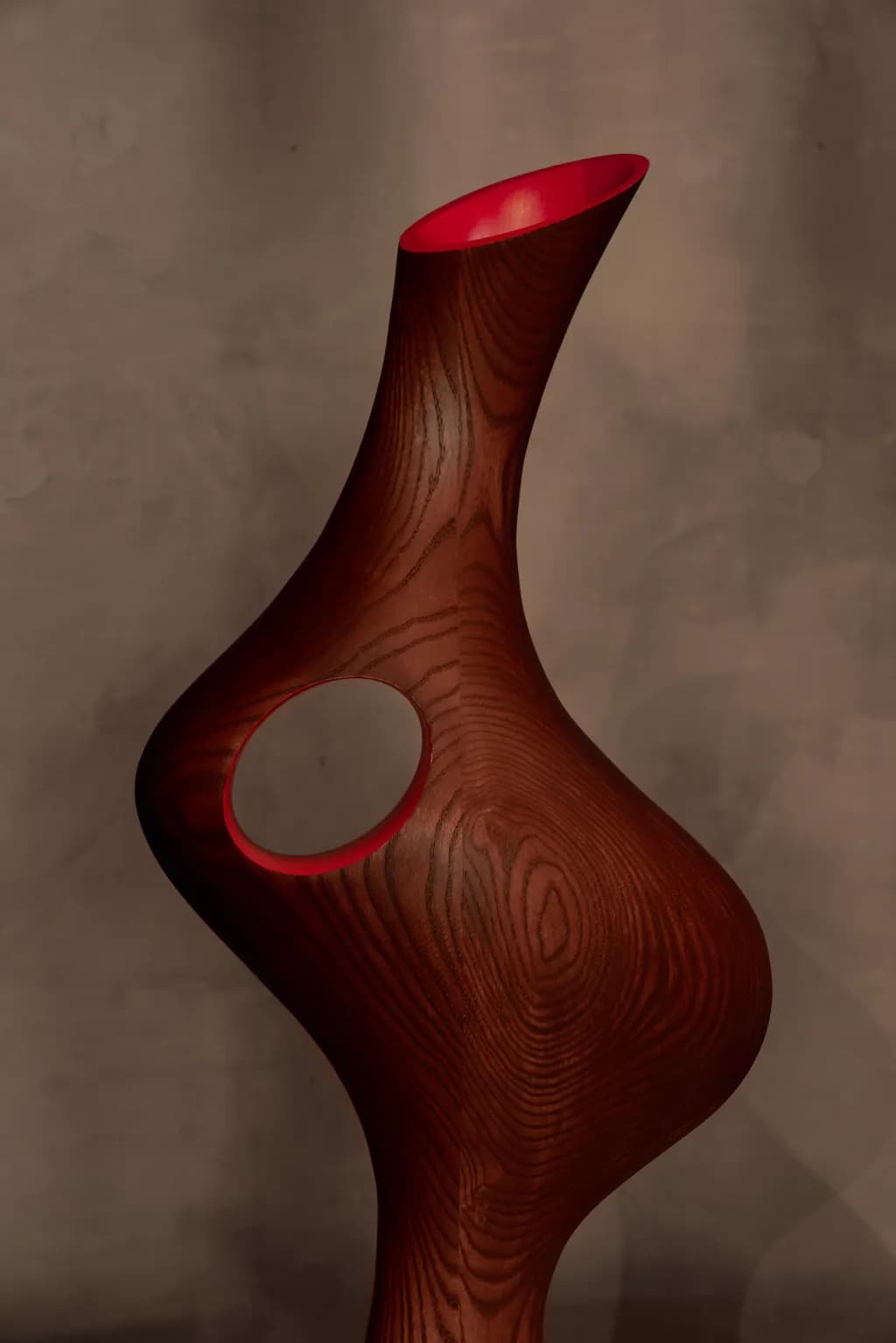 Curvaceous Harmony: A Sculptural Dance of Wood and Color