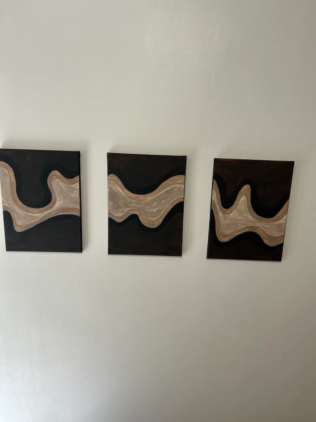 Serene Waves: A Modern Abstract Journey Through Neutral Tones and Fluid Lines
