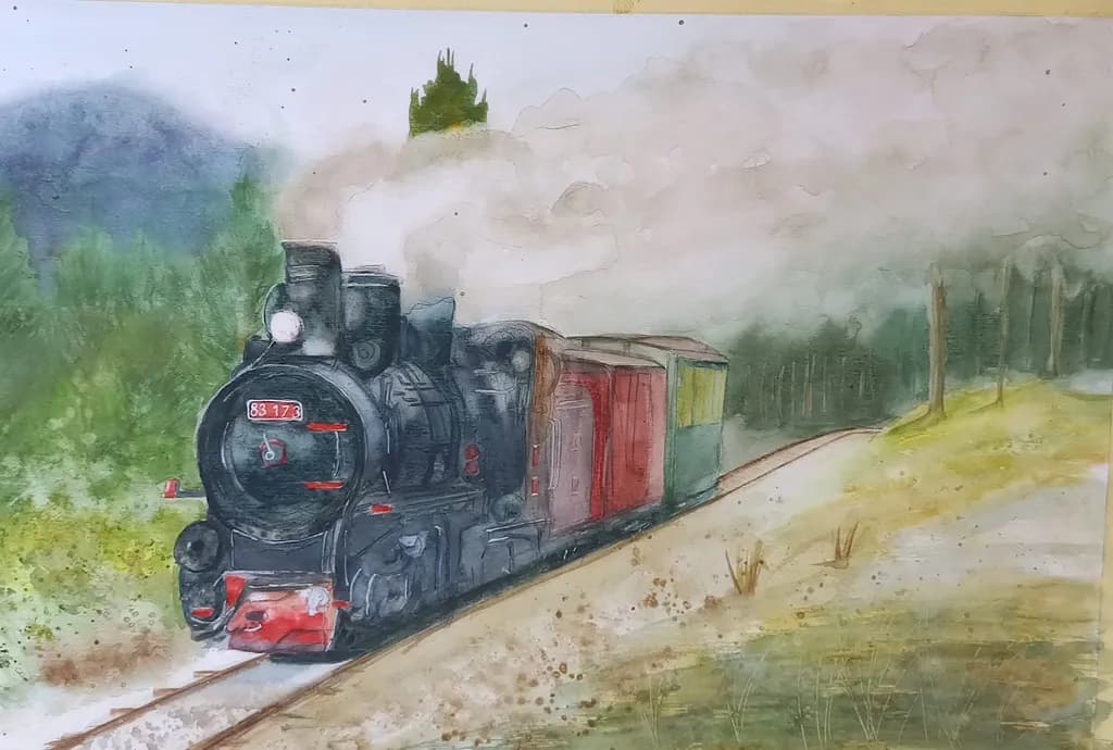 Whispers of the Iron Horse: A Journey Through Misty Landscapes