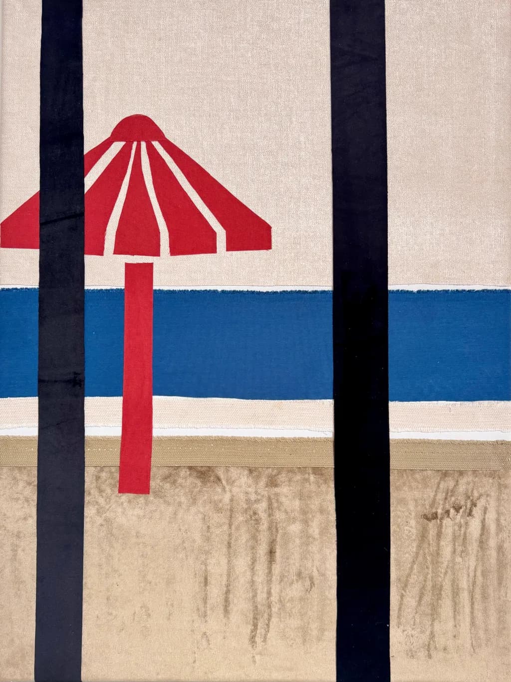 Striped Umbrella View
