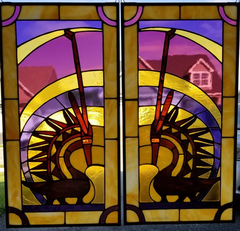 Radiant Harmony: A Colorful Stained Glass Journey Through Light and Form