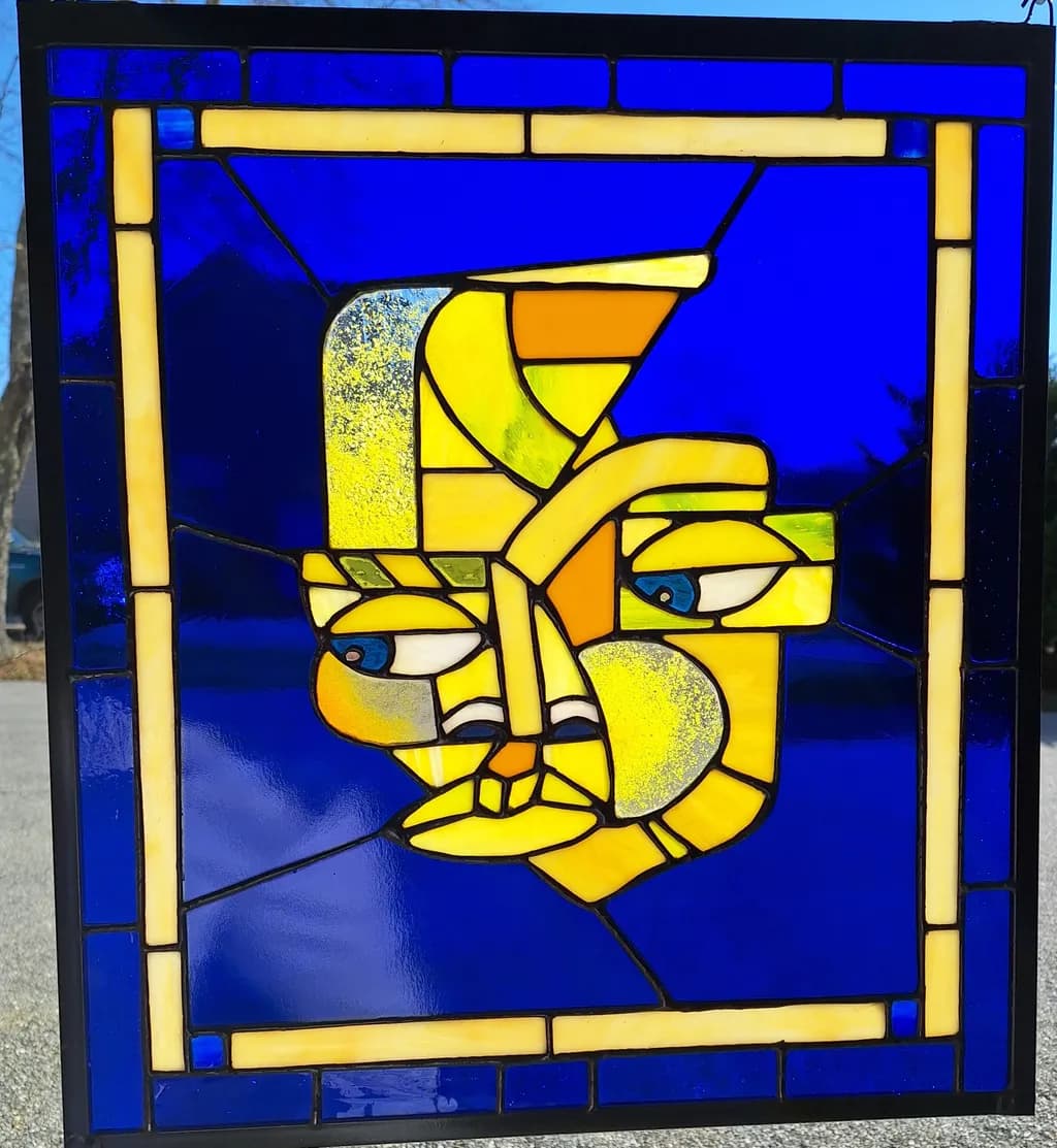 Vibrant Geometric Expressions: A Stained Glass Journey Through Color and Form
