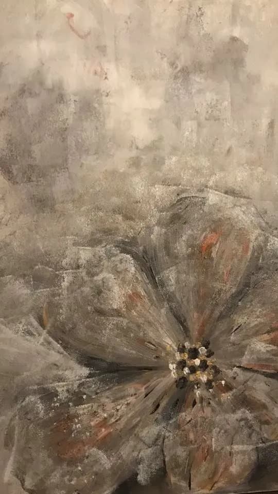 Whispers of Gray: An Abstract Floral Journey in Soft Textures