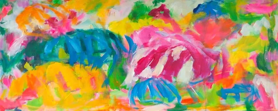 Vibrant Blossoms: A Celebration of Colorful Abstraction in Floral Harmony