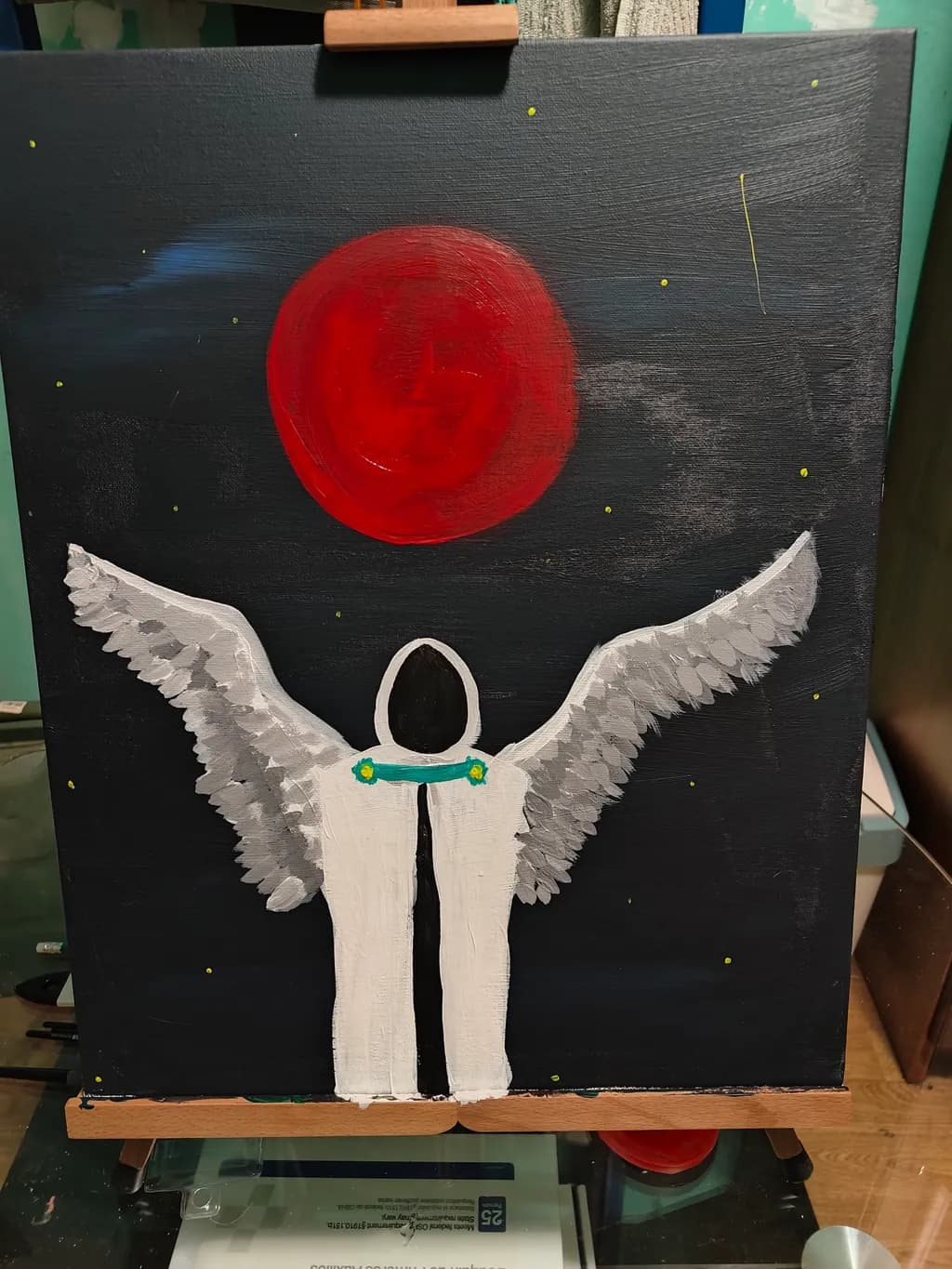 Angel Under Red Moon
