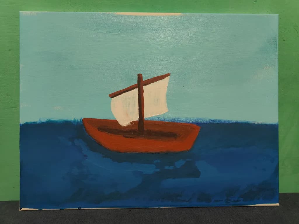 Sailboat on Blue Sea