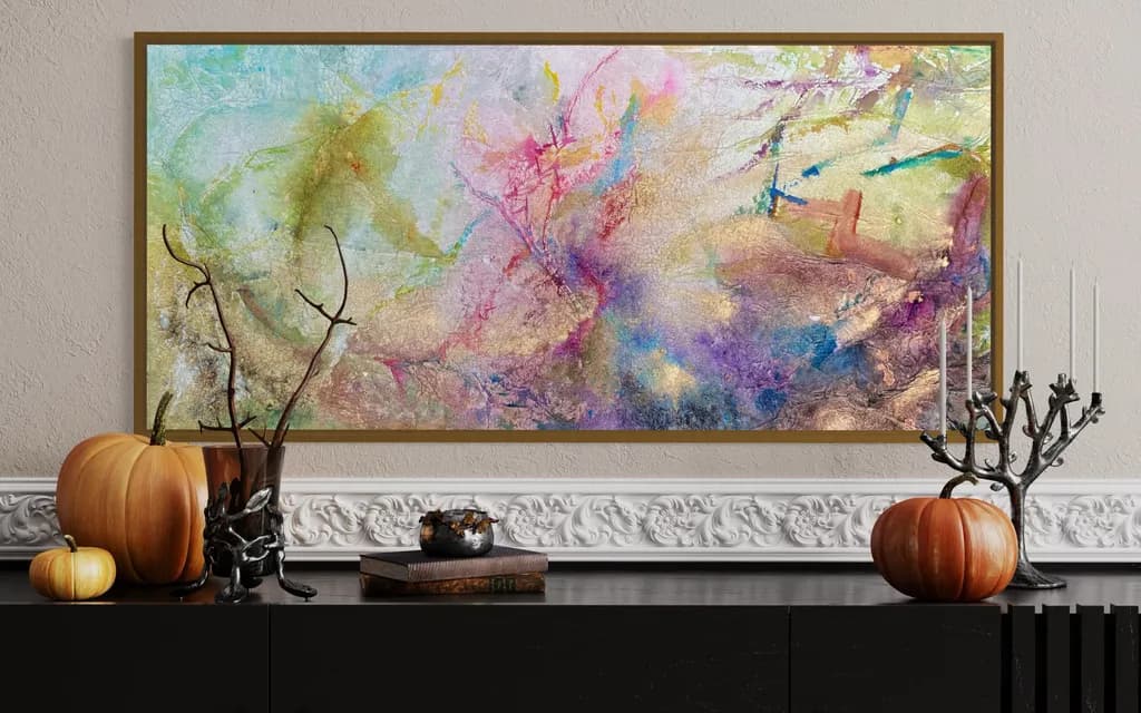 Whispers of Color: A Dreamlike Abstract Journey Through Light and Texture
