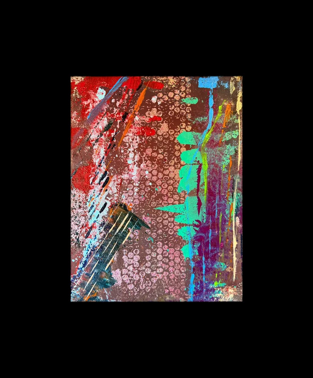 Vibrant Whispers: An Abstract Journey Through Color and Texture