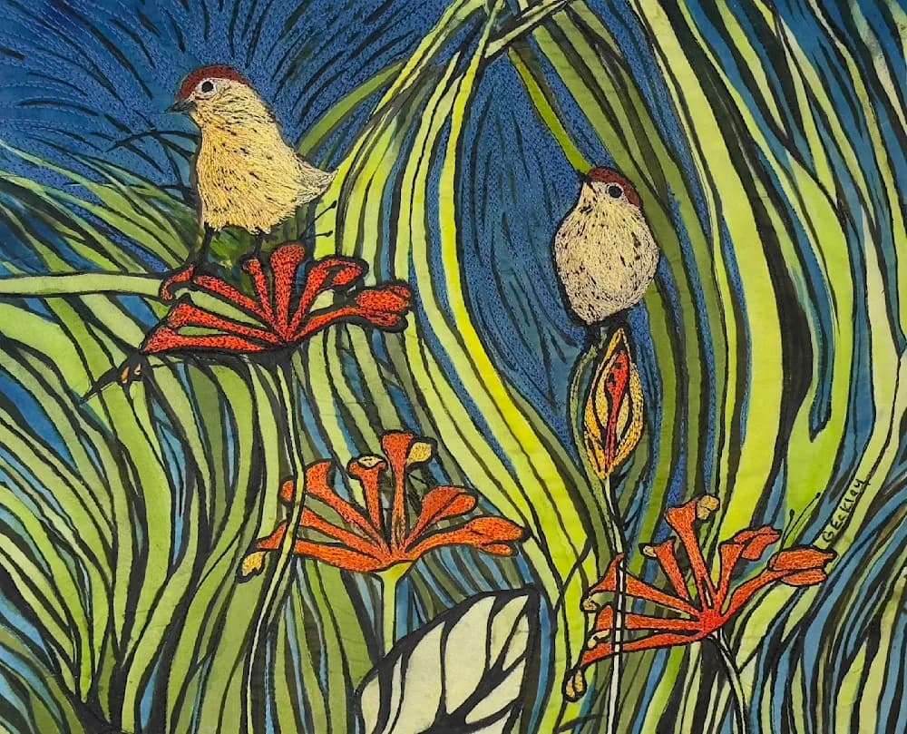 Whispers of Nature: Birds Amidst Vibrant Flora