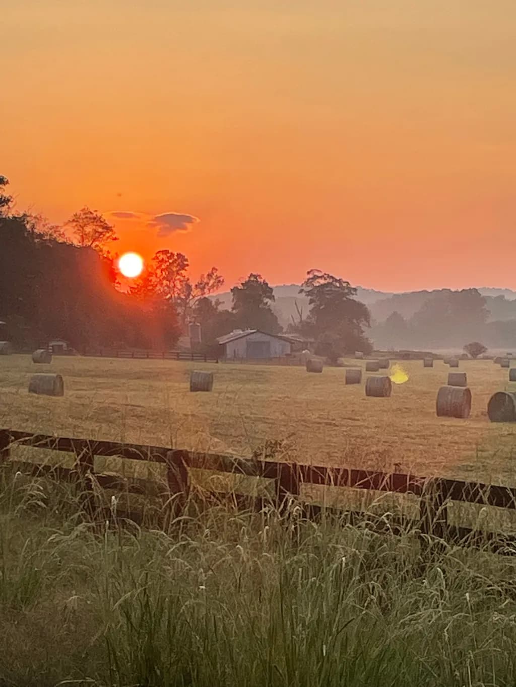 Sunset Over Hayfield