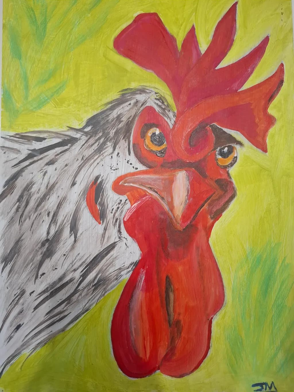 Vibrant Rooster Portrait: A Bold Expression of Farm Life