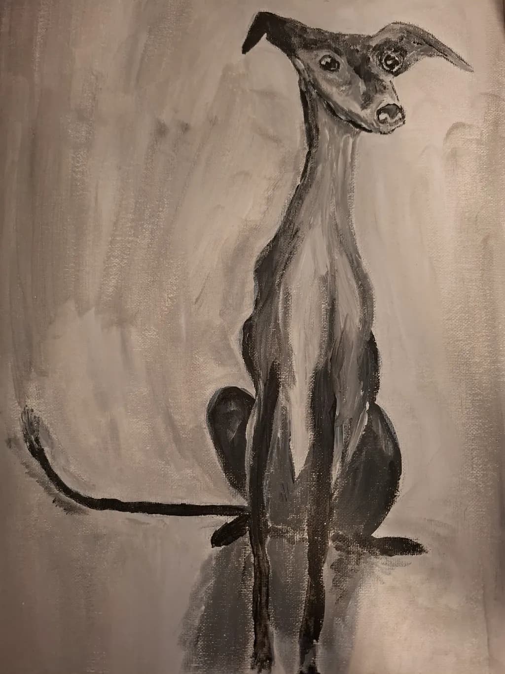 Whispers of Monochrome: An Abstract Portrait of a Dog's Expression