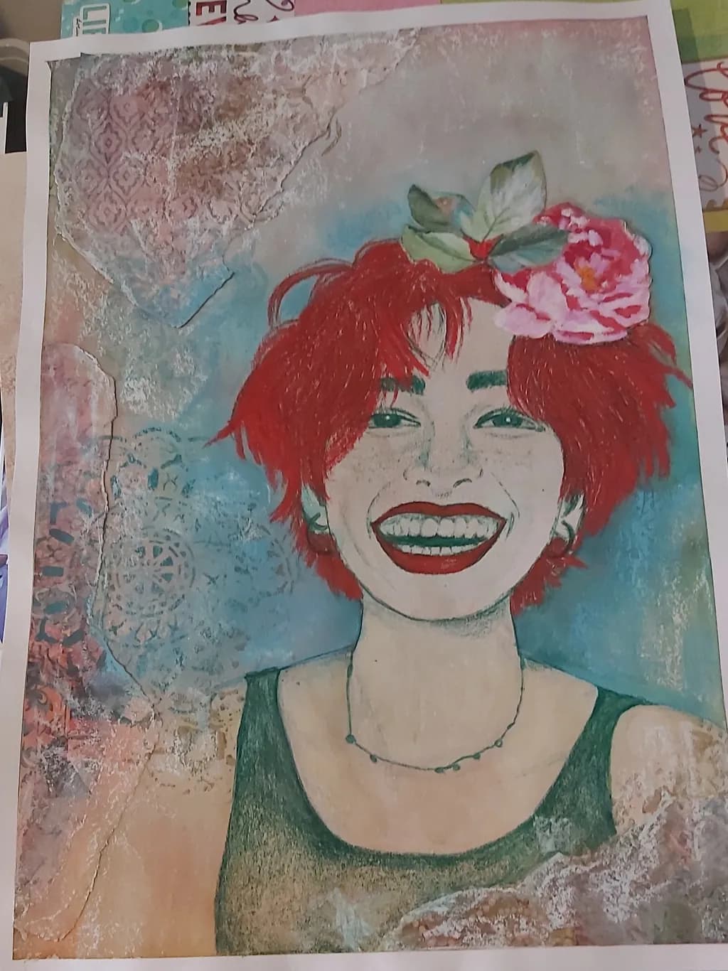 Vibrant Joy: A Portrait of Laughter and Bloom