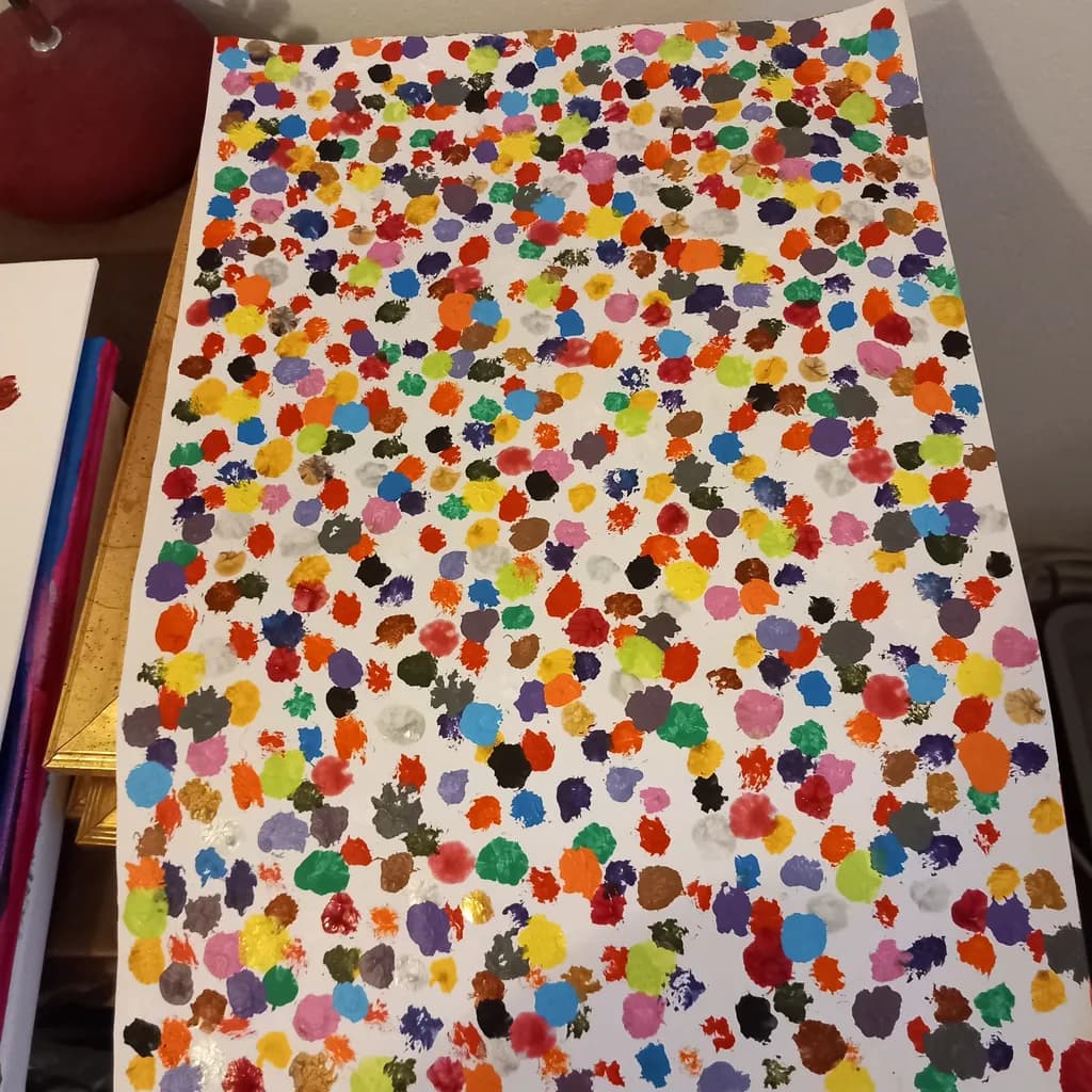 Vibrant Mosaic: A Celebration of Colorful Dots in Abstract Harmony