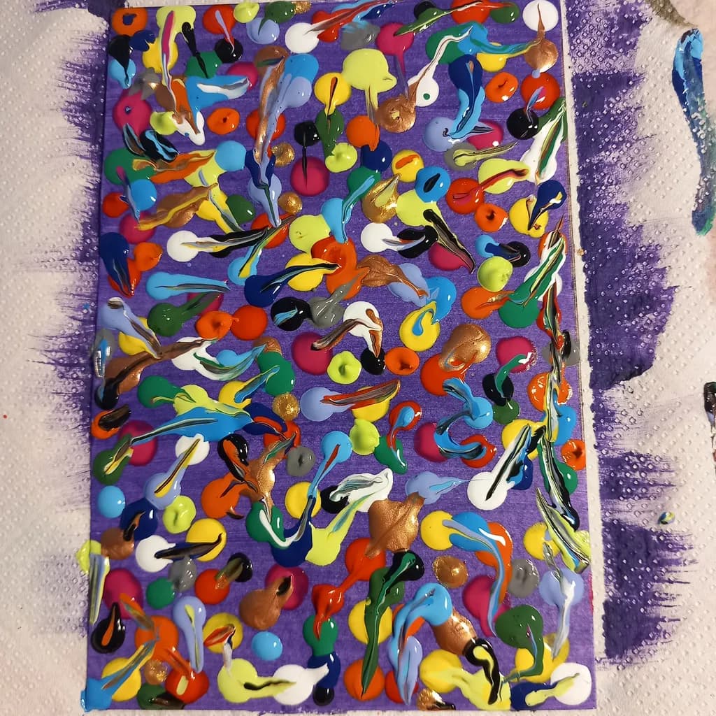 Vibrant Whirl of Color: An Abstract Journey Through Texture and Emotion