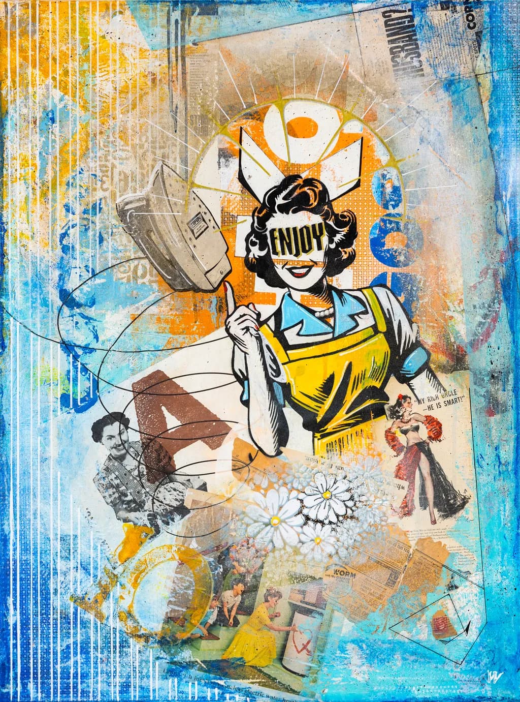 Retro Revelry: A Whimsical Tribute to Vintage Domesticity and Joyful Living