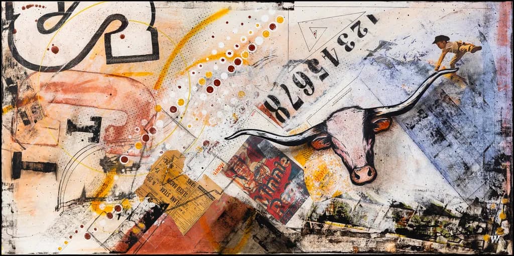 Vibrant Collage of Dynamic Expressions: A Journey Through Abstract Artistry