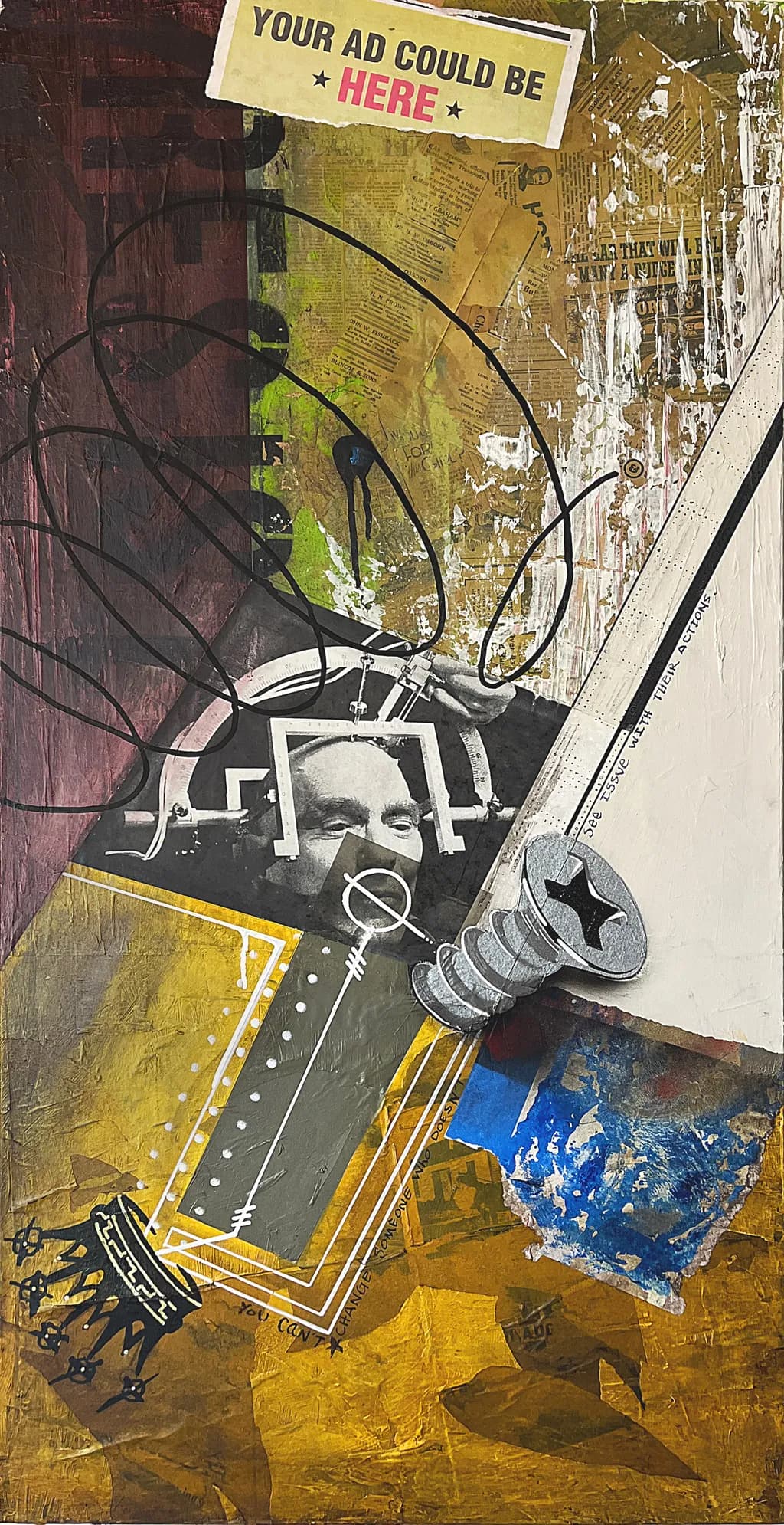 "Echoes of Advertising: A Mixed Media Exploration of Identity and Influence"