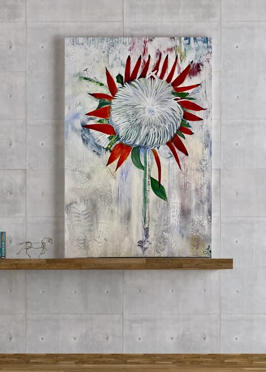 Vibrant Harmony: A Bold Floral Expression in Red and White