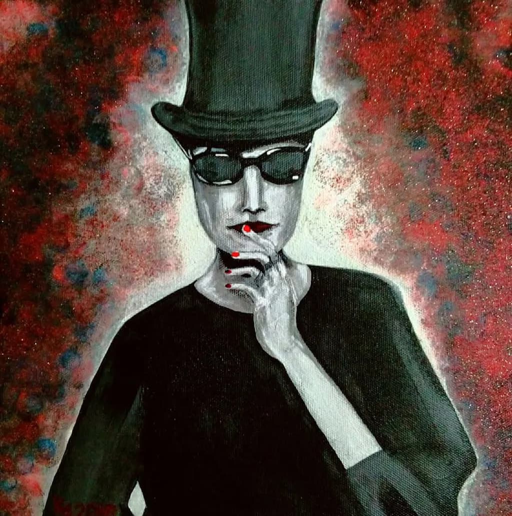Mystique in Monochrome: A Dramatic Portrait of Elegance and Intrigue