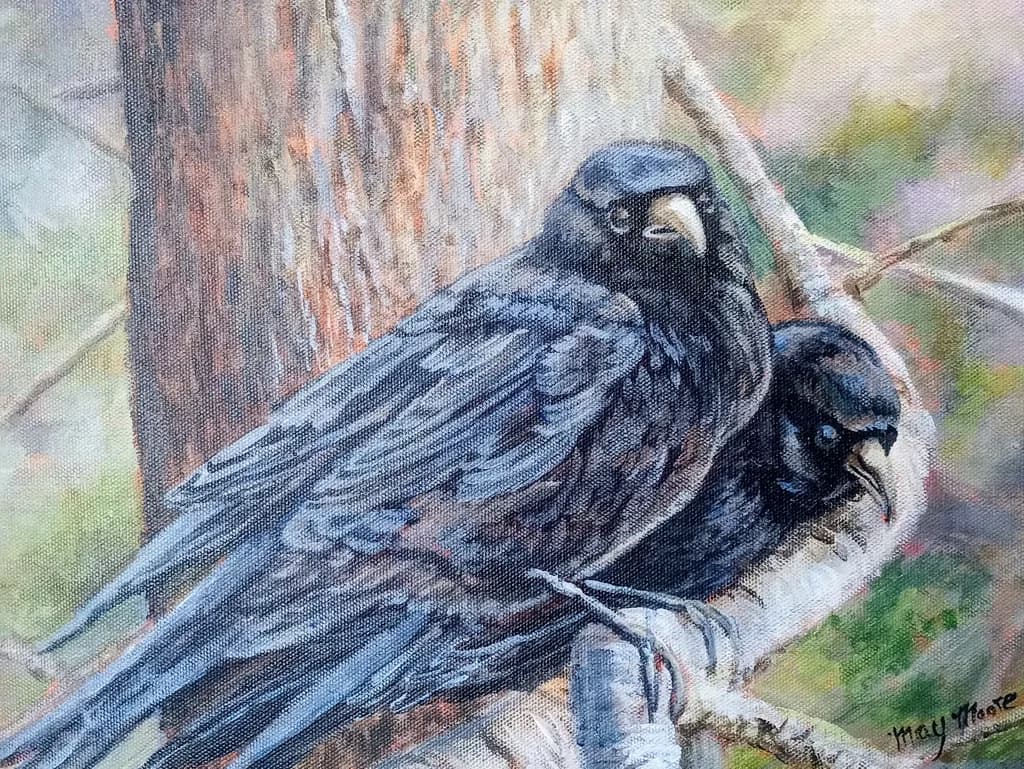 Whispers of the Forest: A Pair of Ravens in Harmony