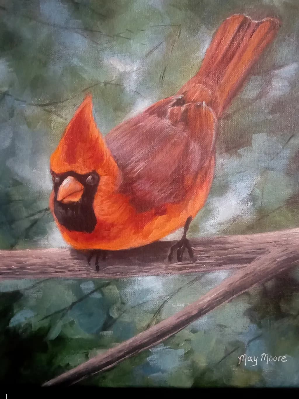 Vibrant Cardinal Perched: A Captivating Study of Nature's Beauty