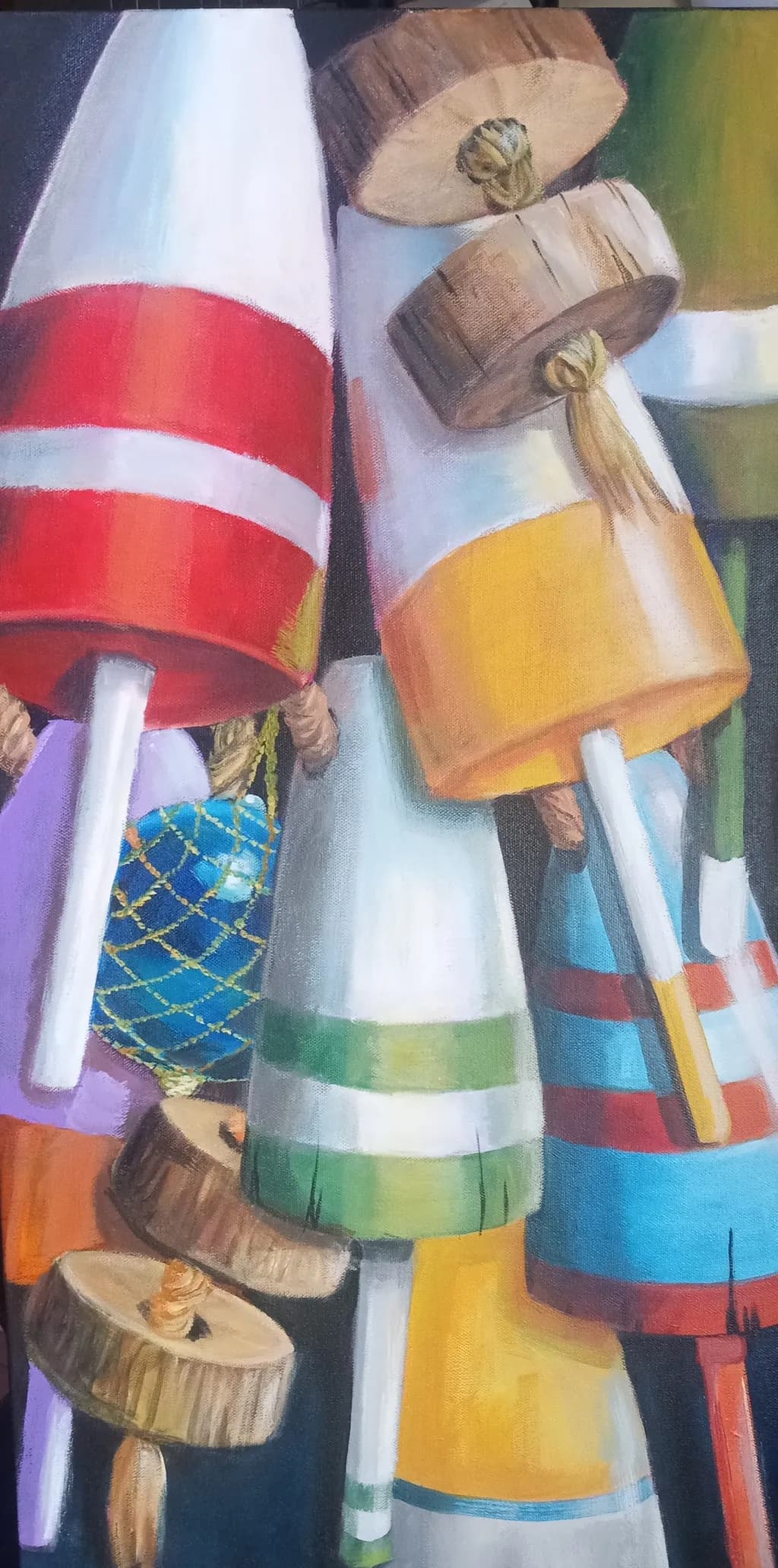 Colorful Buoys: A Vibrant Celebration of Coastal Life