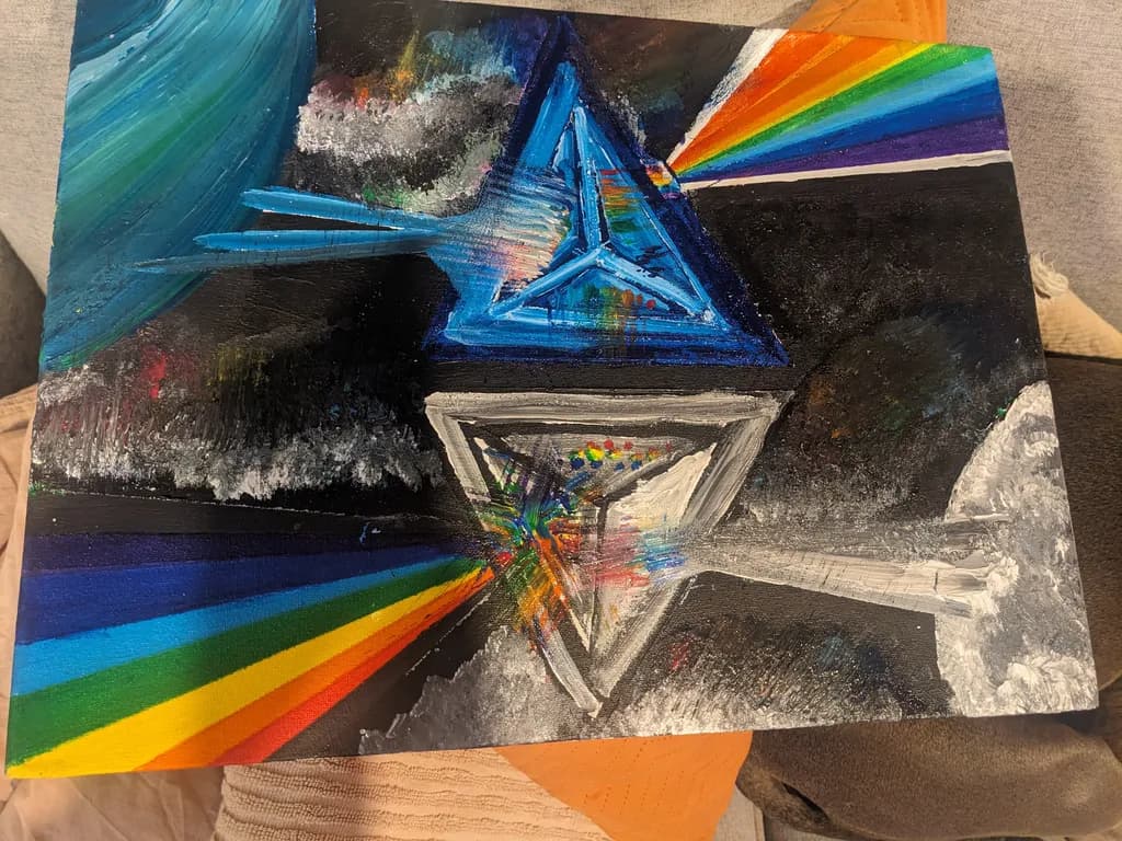 Cosmic Triangles: A Journey Through Color and Light