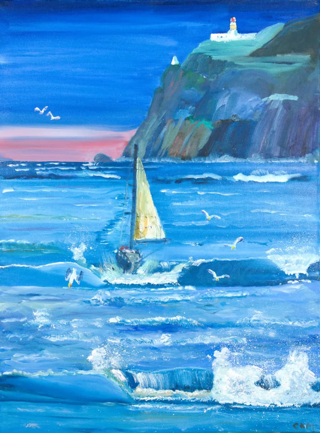 Serenity at Sea: A Sailor's Journey Through Turquoise Waves and Coastal Light